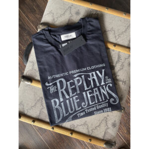 REPLAY Navy Vintage Logo Tee